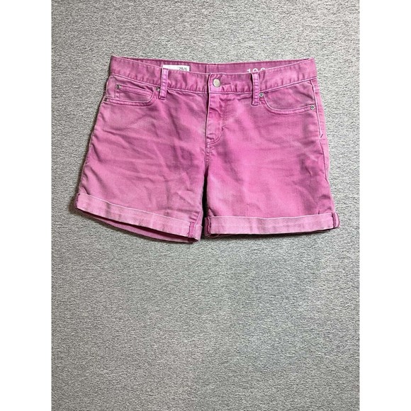 Gap 1969 Denim Shorts Women 6 (28) Sexy Boyfriend Cuffed Hem Mid Rise Pink - Picture 1 of 12